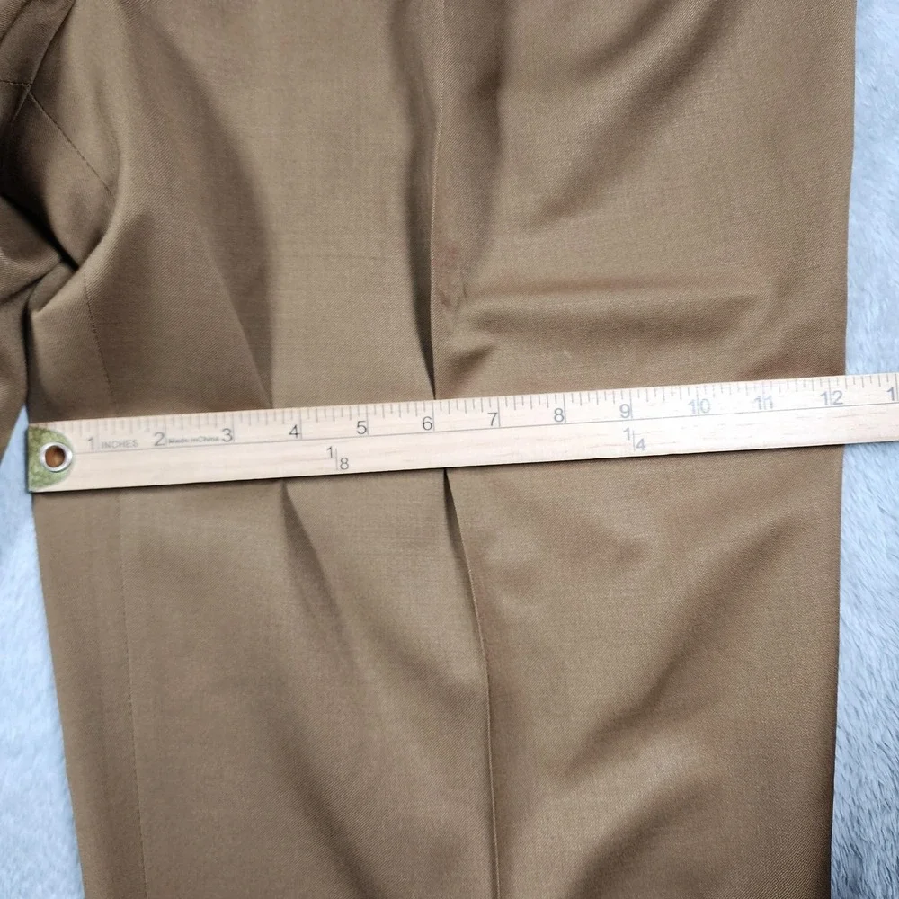 Canali Proposta Pants Mens 36x29 (Fits 34x30) Brown Wool Pleated Cuffed Italy
